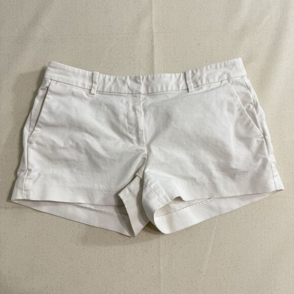 Michael Kors Chino Shorts Women Size 4 White Stretch - Picture 1 of 8